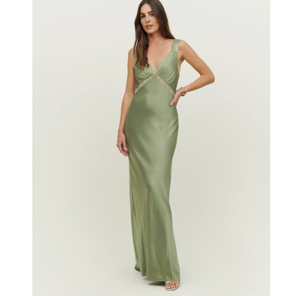 Reformation Chania Silk Dress